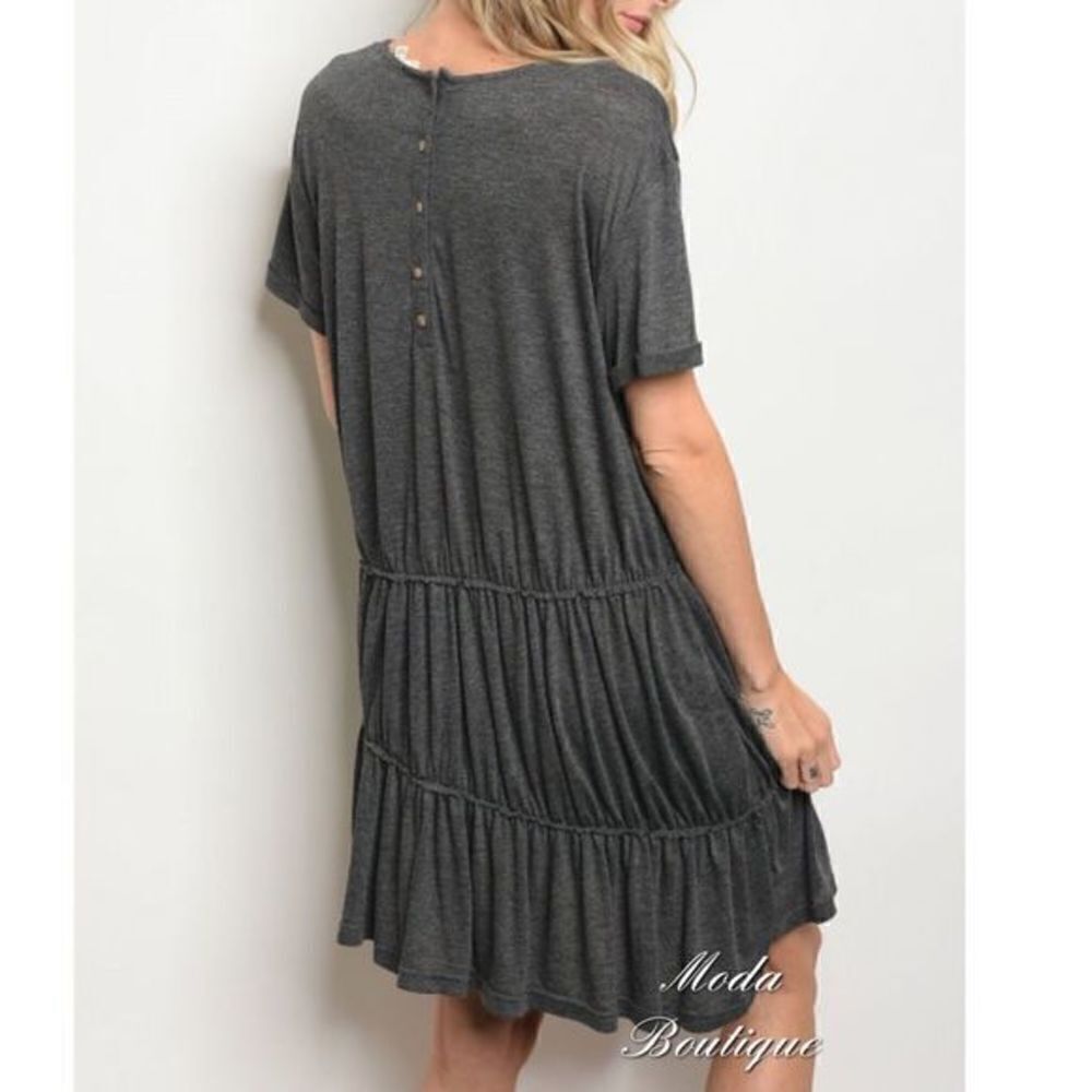 CHARCOAL DRESS - Picture 3 of 3